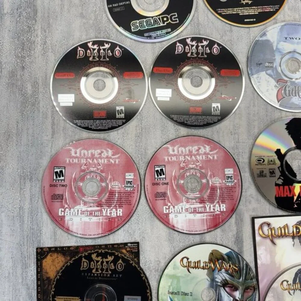 Big Vintage PC Computer Game Lot Working Tested Loose